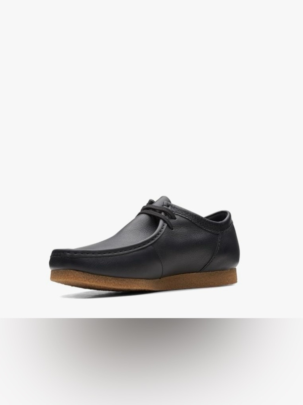 Clarks Men's Black Leather Chukka Wallabee with Crepe Sole Size 11